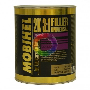 Грунтовка автомобільна акрилова Mobihel 2K, 3:1, сірий, 0,75 л, без затвер.