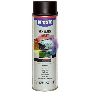 PRESTO краска черная матовая, аэрозоль, 500мл 
