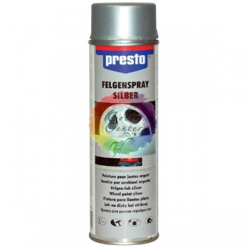 PRESTO  Краска для дисков серебро 500мл аэрозоль 