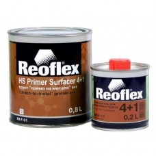 Акриловий грунт для авто Reoflex 4+1, 0,8 л + 0,2 затвер., чорний