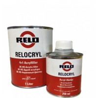 Акриловий грунт Mipa RELO Relocryl HS 4+1, 1л + затверджувач, 0,25 л, темно-сірий