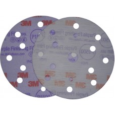 3M 51053 Супертонкий Абразивний Полірувальний Диск Hookit 260L, діам. 150 мм, P1500, конфіг. LD861A