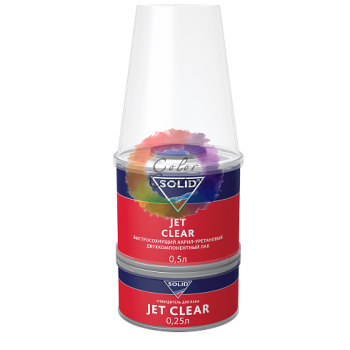  SOLID лак для быстрого и локального ремонта 2+1 JET CLEAR 0,5 +0,25л 