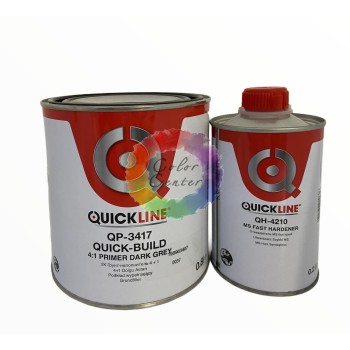 Автомобільний грунт наповнювач Quickline 4:1 Quick-Build 0,8л + затверджувач 0,2л білий