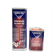 Лак Двухкомпонентный прозрачный Solid PREMIUM CLEAR HS, 5л + 2.5л отвердитель