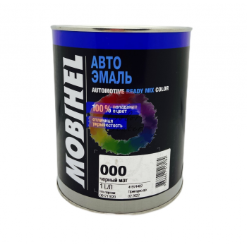 Эмаль алкидная для авто 1К Mobihel 000 - 1 л (Черная)