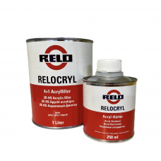 Акриловий грунт Mipa RELO Relocryl HS 4+1, 1л + затверджувач, 0,25 л, білий
