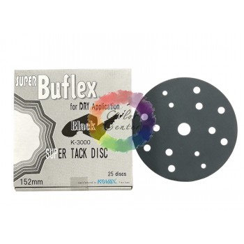 Шліфувальні круги Super Buflex DRY на липучці 152 мм K3000 чорний 15 відп.