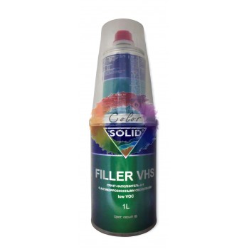 Акриловий грунт наповнювач SOLID FILLER VHS 4+1, білий, 1 л + 0.25 л